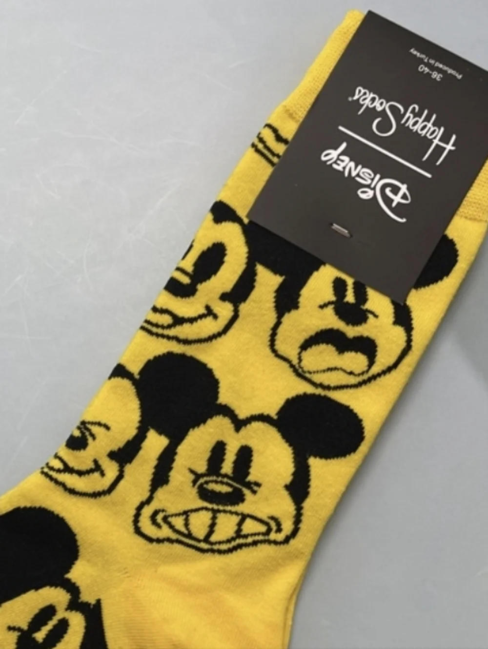 Disney Yellow Happy Socks Crew Socks